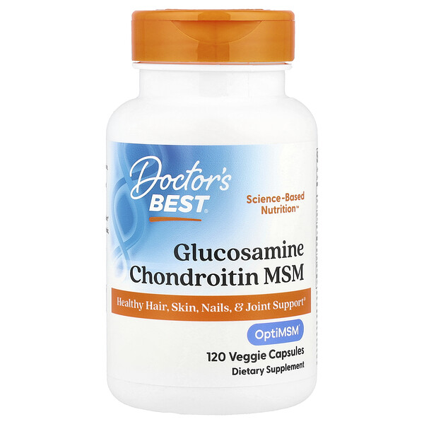 Doctor's Best Glucosamine Chondroitin MSM, 120 Veggie Capsules