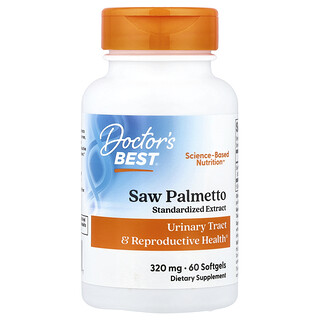 Doctor's Best, Saw Palmetto, Τυποποιημένο Εκχύλισμα, 320 mg, 60 Μαλακές Κάψουλες