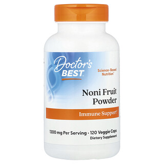 Doctor's Best, Порошок из плодов нони, 120 вегетарианских капсул (650 мг на капсулу)