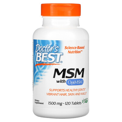 

Doctor's Best MSM with OptiMSM 1 500 mg 120 Tablets