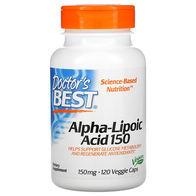 Doctor's Best альфа-липоевая кислота, 150 мг, 120 растительных капсул