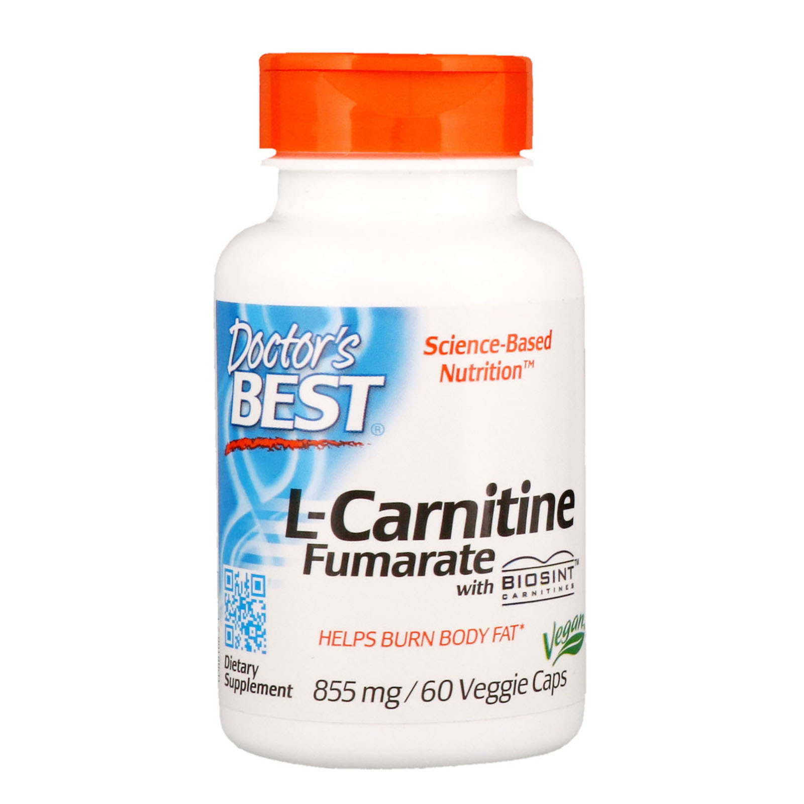 Doctor's Best, L-Carnitine Fumarate with Biosint Carnitines, 855 mg, 60 ...
