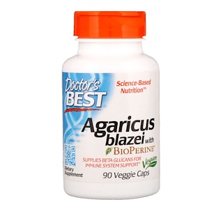 Докторс Бэст, Agaricus Blazei with Bioperine, 90 Veggie Caps отзывы покупателей