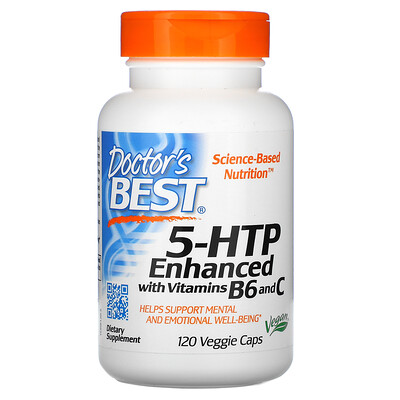 

Doctor's Best 5-HTP Enhanced with Vitamins B6 & C 120 Veggie Caps