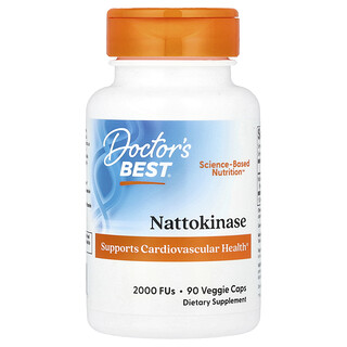 Doctor's Best, наттокиназа, 2000 FU, 90 растительных капсул