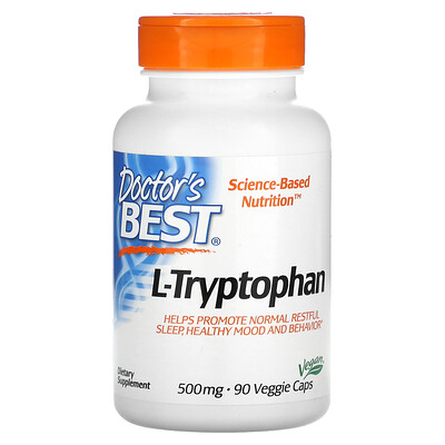 

Doctor's Best L-Tryptophan 500 mg 90 Veggie Caps