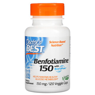Doctor's Best, 含 BenfoPure 的苯氟硫胺 150，150 毫克，120 粒素食膠囊