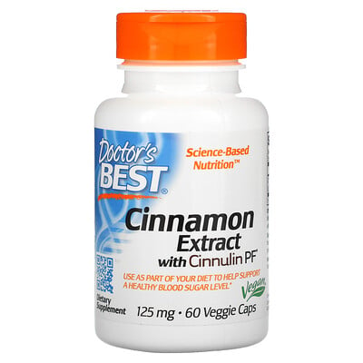 Doctor's Best Cinnamon Extract with Cinnulin PF 125 mg 60 Veggie Caps