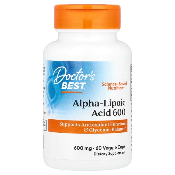 Doctor's Best Alpha-Lipoic Acid 600, 600 mg, 60 Veggie Caps