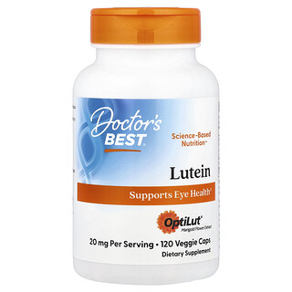 Doctor's Best, лютеин, 120 растительных капсул