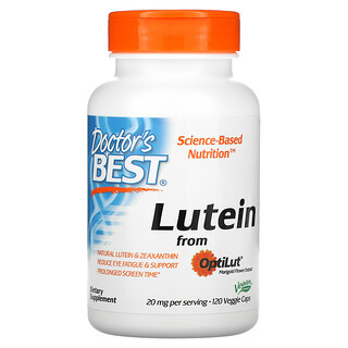 Doctor's Best, Lutein from OptiLut, Lutein aus OptiLut, 10 mg, 120 vegetarische Kapsel