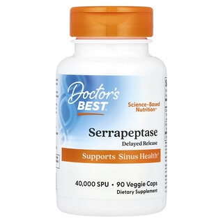 Doctor's Best, Serrapeptasa, 90 cápsulas vegetales