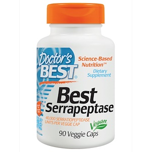 Купить Doctor's Best, Серрапептаза (Best Serrapeptase), 90 растительных капсул  на IHerb