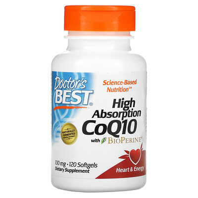 

Doctor's Best High Absorption CoQ10 with BioPerine 100 mg 120 Softgels