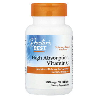 Doctor's Best, Vitamin C Penyerapan Tinggi, 60 Tablet