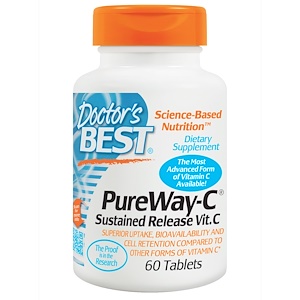 Doctor's Best, PureWay-C, Витамин С пролонгированного действия , 60 таблеток