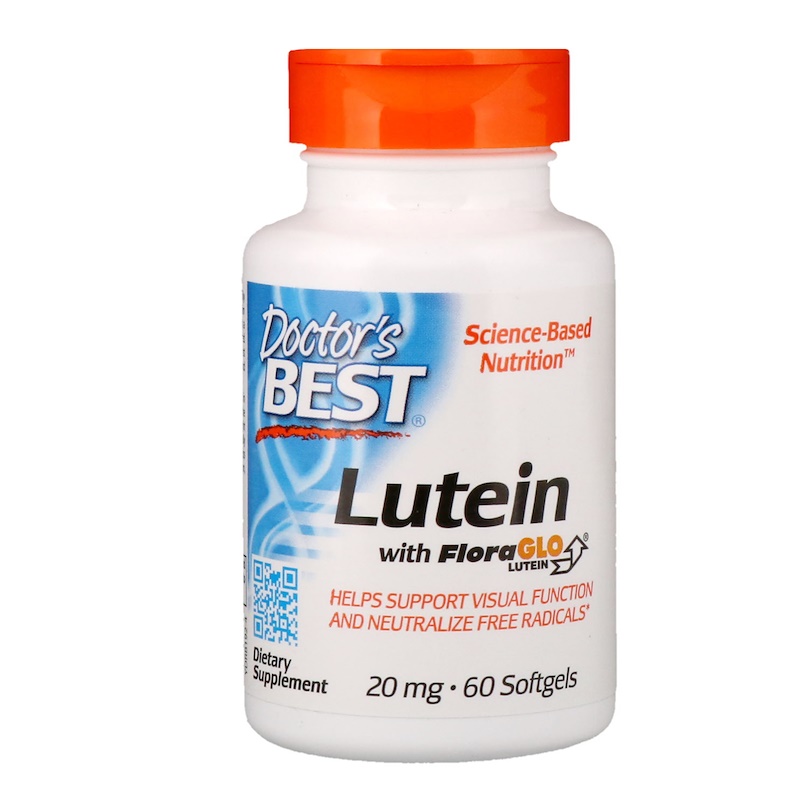 Doctor's Best, Lutein with FloraGlo Lutein, 20 mg, 60 Softgels iHerb