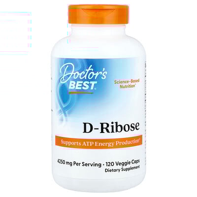Doctor's Best, D-ribosa, 120 cápsulas vegetales (850 mg por cápsula)
