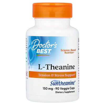 Doctor's Best, L-teanina con Suntheanine, 150 mg, 90 cápsulas vegetales
