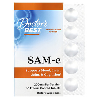Doctor's Best, SAM-e, 200 mg, 60 comprimés à enrobage entérique