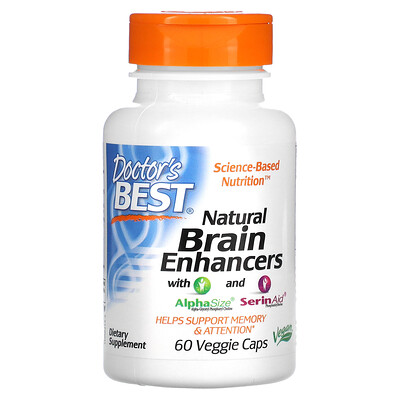 

Doctor's Best Natural Brain Enhancers with AlphaSize and SerinAid 60 Veggie Caps