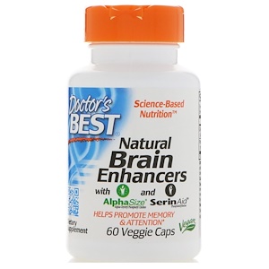 Doctor's Best, Natural Brain Enhancers, 60 Veggie Caps
