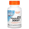 Doctor's Best, Vitamine D3, 125 µg (5000 UI), 180 capsules à enveloppe molle