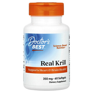 Doctor's Best, Kril real, 60 cápsulas blandas