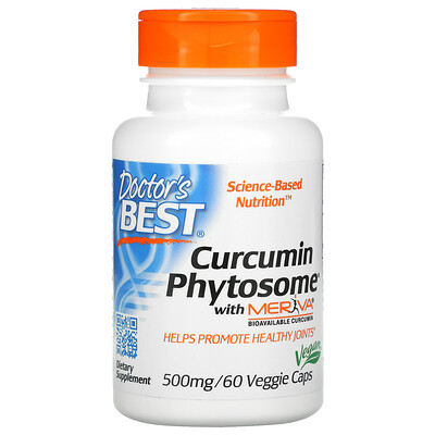 Doctor's Best Curcumin Phytosome, с Meriva, 500 мг, 60 растительных капсул