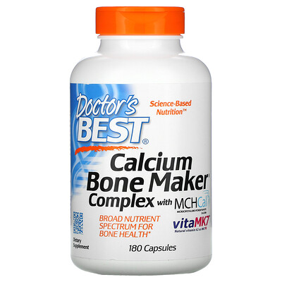 Doctor's Best Calcium Bone Maker Complex с MCHCal, 180 капсул