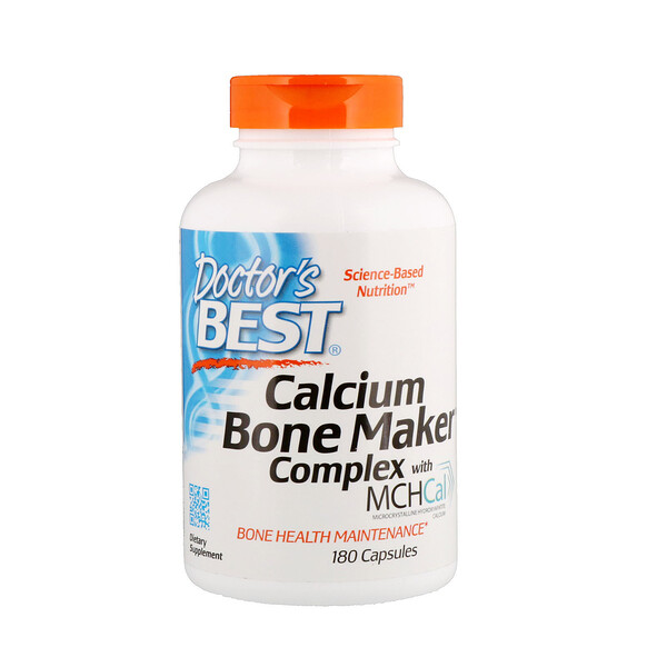 Doctor's Best, Комплекс Calcium Bone Maker с MCHCal, 180 капсул