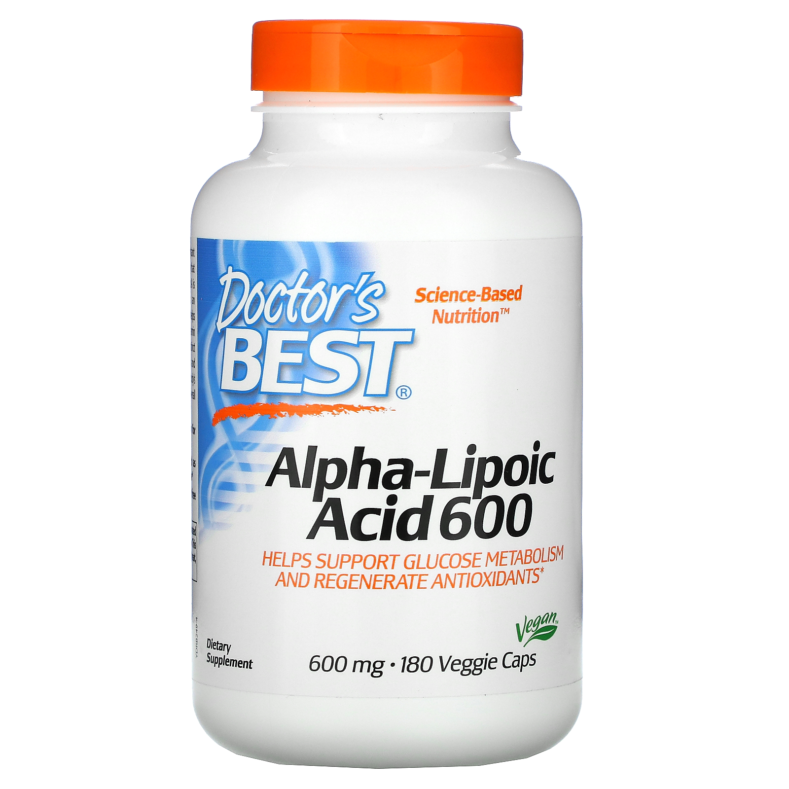 Doctor S Best Alpha Lipoic Acid 600 600 Mg 180 Veggie Caps Iherb