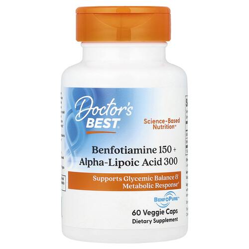 Doctor's Best ベンフォチアミン150 + アルファリポ酸300 ベジカプセル60粒