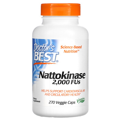 

Doctor's Best Nattokinase 2 000 FUs 270 Veggie Caps