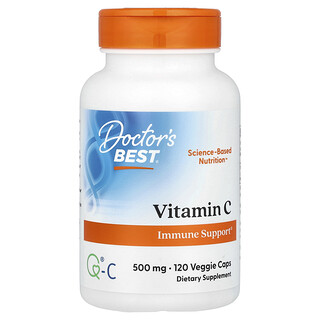 Doctor's Best, Vitamina C, 500 mg, 120 cápsulas vegetales