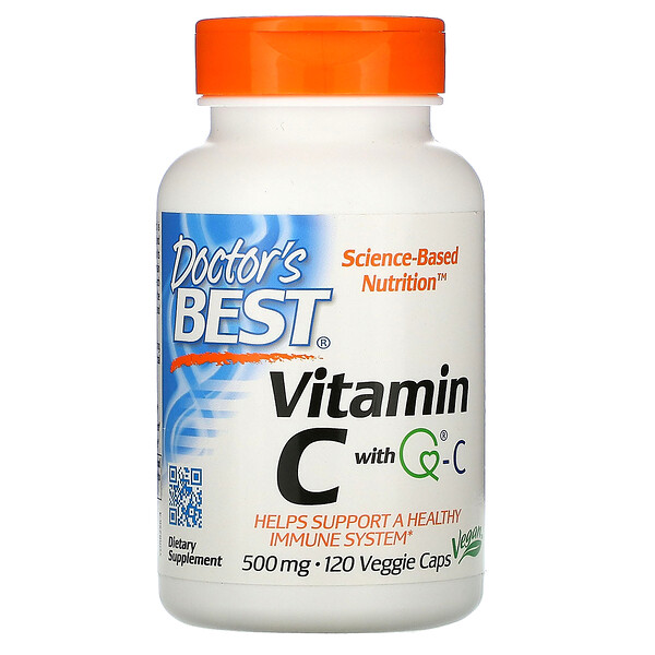 Doctor's Best, Vitamin C mit QC, 500 mg, 120 pflanzliche Kapseln