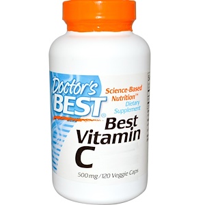 Doctor's Best, Витамин С от Best, 500 мг, 120 вегетарианских капсул
