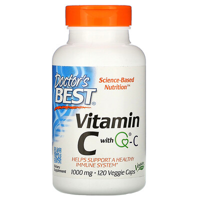 Doctor's Best Витамин С с Q-C, 1000 мг, 120 вегетарианских капсул