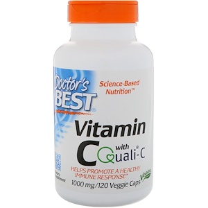 Doctor's Best, Витамин С Quali-C, 1000 мг, 120 растительных капсул