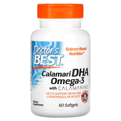 

Doctor's Best, Calamari DHA Omega-3 with Calamarine, 60 Softgels