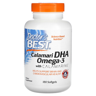 

Doctor's Best Calamari DHA Omega-3 with Calamarine 180 Softgels