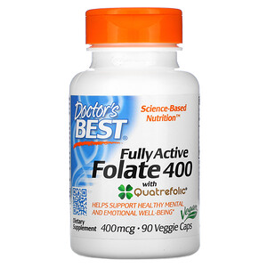 Отзывы о Докторс Бэст, Fully Active Folate 400 with Quatrefolic, 400 mcg, 90 Veggie Caps