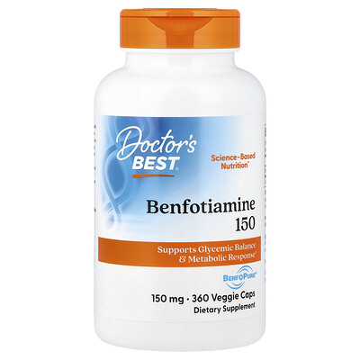 Product Image for Doctor's Best, Benfotiamine with BenfoPure , 150 mg, 360 Veggie Caps