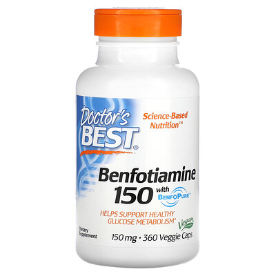 

Doctor's Best бенфотиамин с BenfoPure 150 мг 360 вегетарианских капсул