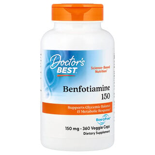 Doctor's Best, 含 BenfoPure® 的苯磷硫胺，150 毫克，360 粒素食膠囊