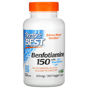 Отзывы о Докторс Бэст, Benfotiamine with BenfoPure, 150 mg, 360 Veggie Caps