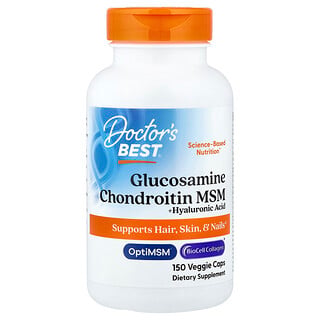 Doctor's Best, Glucosamine Chondroitin MSM + Hyaluronic Acid , 150 Veggie Caps