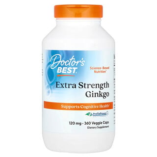 Doctor's Best, Ginkgo, 120 mg, 360 vegetariske kapsler