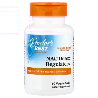 Doctor's Best, Reguladores de desintoxicación con NAC, 60 cápsulas vegetales