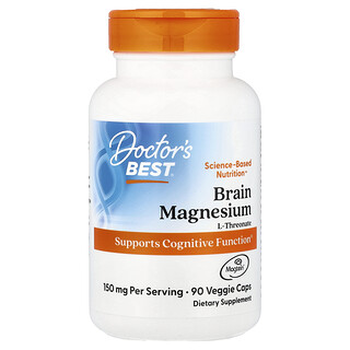 Doctor's Best, Magnésium pour le cerveau avec Magtein®, 90 capsules végétariennes (50 mg par capsule)